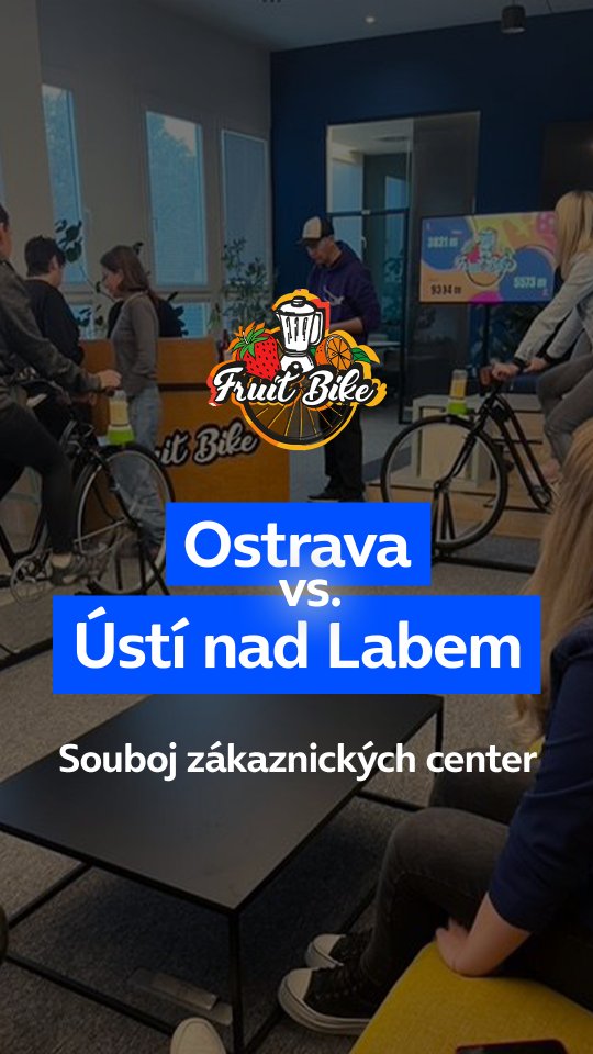 Ostrava vs. Ústí nad Labem. ⚔️ Kolegové z našich zákaznických center šlápli do pedálů 🚴‍♀️, namíchali zdravé koktejly 🥤a pobili se ve výzvě od @fruitbike.cz 🍍 

Která lokalita byla podle vás lepší? 👇

#o2zije #fruitbike #souboj #zakaznicka #centra #kolegove #callcenter #zabavavpraci