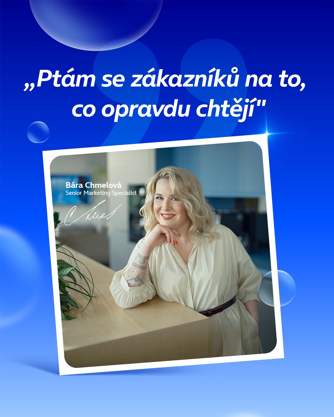 Co chce zákazník? Bára to zjišťuje, když tvoří a ladí mobilní tarify pro statisíce lidí. 📲 A přestože v O2 začínala před 17 lety, stále ji to baví jako na začátku, možná ještě trochu víc. Prošla si zákaznickým centrem, obchodním týmem, vyzkoušela startup a nakonec zakotvila v segmentovém marketingu. 💙

Jak ji práce změnila z introverta v sebevědomého vyjednavače? Proč na prvních pracovních schůzkách rozuměla jen pozdravu 